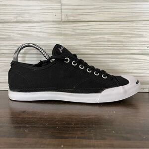 Converse Jack Purcell Canvas Low Black Shoes - M 6 - W 8